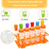 ZENFUN 12 Pieces Jumbo Test Tubes with Stand, Plastic Test Tubes for Primary Science, 5 Pieces Jumbo Test Tubes, 6 Pieces Liquid Droppers Silicone...