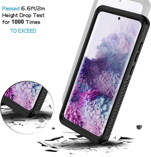 Lanhiem for Samsung Galaxy S20+ Plus Case, IP68 Waterproof Dustproof Shockproof Case with Built-in Screen Protector, Heavy Duty Full Body Protecti...