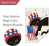 Louise Maelys 4th of July Garden Flag 12x18 Double Sided Vertical, Small Burlap Black Cat Welcome Patriotic Garden Yard House FLags for Memorial D...