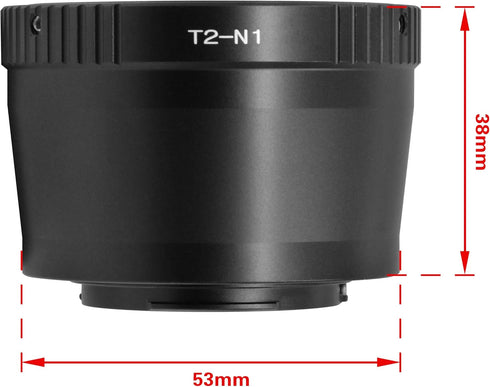 T2 N1 T Mount Lens Adapter for N ikon 1 Series Camera V1 V2 V3 J1 J2 J3 J4 J5...