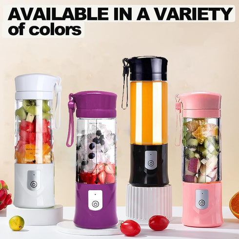 Portable Juicer Blender, USB Travel Juice Cup Baby Food Mixing Machince with Updated 6 Blades with Powerful Motor 4000mAh Rechargeable Battery,13O...