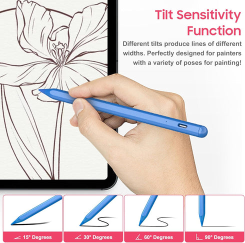 Stylus Pen for iPad,Tilt Sensitivity & Palm Rejection Magnetic Bluetooth Stylus Pen for iPad 9th&10th Generation Compatible with iPad Pro11&12.9''...