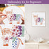 Louise Maelys Beginners Adults Embroidery Kit,Highland Cow pattern Practice kit,Starters cross stitch kit including embroidery cloth,hoop, needles...