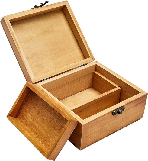 Sewing Kit Basket, Wooden Sewing Box with Accessories, Home Sewing Repair Tool Kit Sewing Starter Kit for Adults Kids...