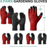 Trifabricy Garden Gloves for Women/Men - 6 Pairs Breathable Natural Latex Gardening Gloves with Grip, Outdoor Hard-wearing Protective Work Gloves ...