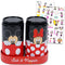 Mickey and Minnie Salt and Pepper Shakers - Disney Kitchen Accessories Bundle with Mickey and Minnie Salt and Pepper Shakers Plus Stickers | Micke...