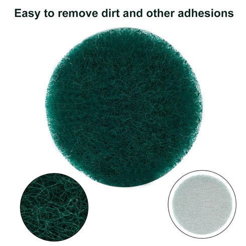 8 Pcs 5 Inch Round Scouring Pads Drill Scrubber Pads Hook and Loop Scuff Pads for Clean Polishing(Green)...