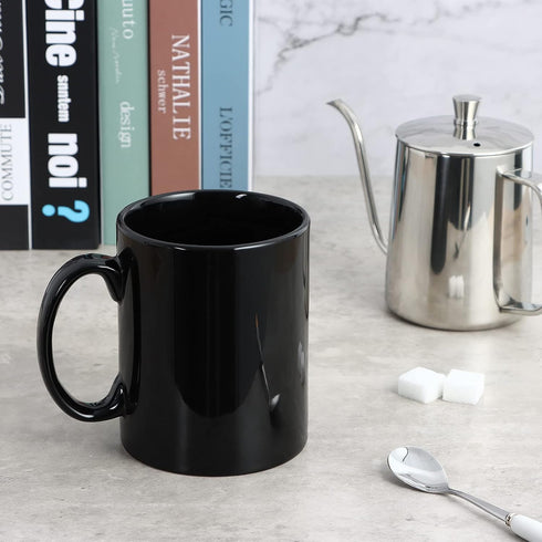 harebe 22 OZ Extra Large Coffee Mug, Smooth Ceramic Boss Giant Tea Cup Big Capacity and Handle for Dad Men, Black...