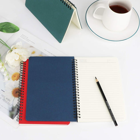 EUSOAR Spiral Lined Notebook, A5 3packs 5.5"X8.3" 120 Pages Lined Travel Writing Notebooks Journal, Memo Notepad Sketchbook, Students College Offi...