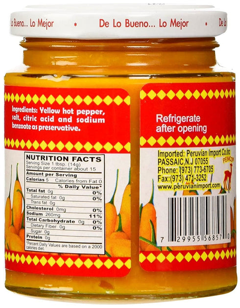Inca's Food Aji Amarillo Yellow Hot Pepper Paste - 7.5 oz...