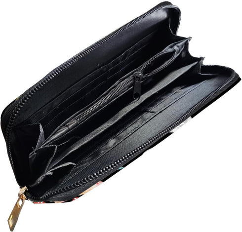 YISHOW Mushroom Wallet Slim Thin Leather Purse Wallet With Zip Around Clutch Casual Handbag For Phone Key Credit Cards...