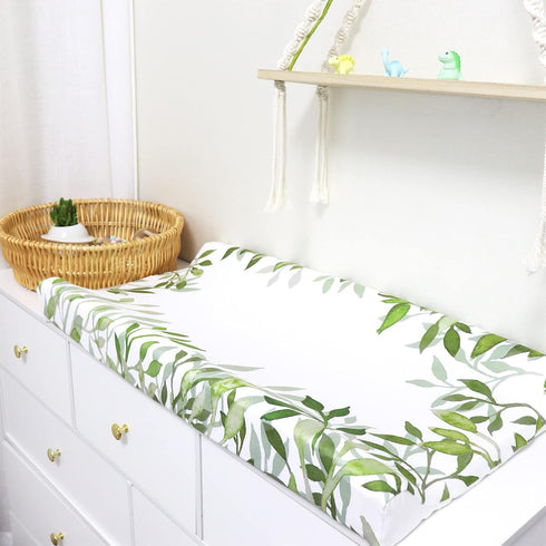 Diaper Changing Pad Cover, Soft Breathable Fabric Baby Stretchy Changing Table Pad Cover, Jersey Knit Changing Table Sheets for Boys and Girls, Le...