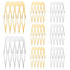 20PCS Small Hair Side Combs French Teeth Hair Combs for Women 5 Teeth Tiny Hair Clip Combs Silver and Gold Plain Blank Crafting DIY Slide Combs Br...