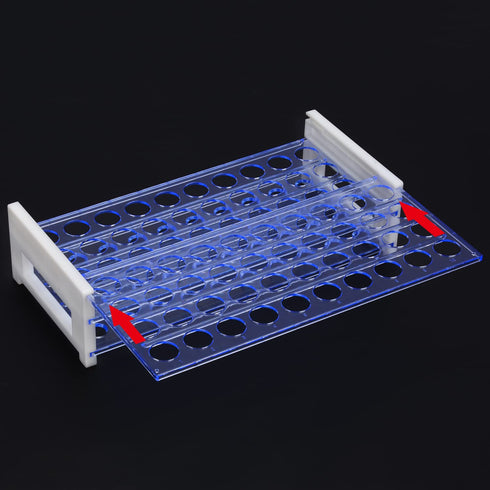 stonylab Test Tube Rack, 3-Tier Detachable Blue Plastic Test Tube Rack Tube Holder Stand Rack for Laboratory Scientific Experiments, 45/64 inch 40...