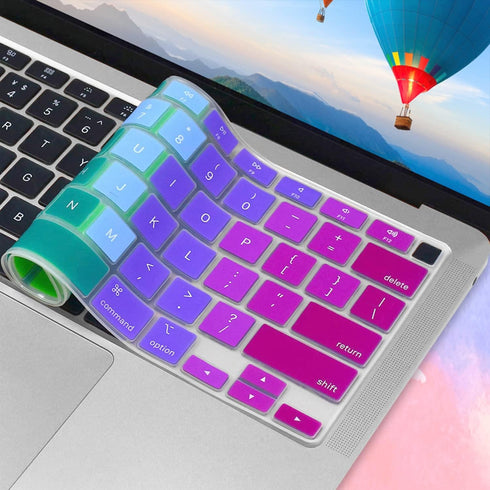 Silicone Keyboard Cover Skin for MacBook Air 13.3 inch A2337 M1 Released in Nov. 2020 Touch ID & Retina Display US Layout Ultra Thin Protector Cov...