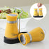 Salt and Pepper Shakers Set, Stainless Steel with Glass Bottle for Table, RV, Camp, BBQ, Set of 2, Yellow...