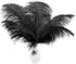 12pcs Natural Black Ostrich Feathers 12-14inch (30-35cm) for Wedding Party Centerpieces?Flower Arrangement and Home Decoration....