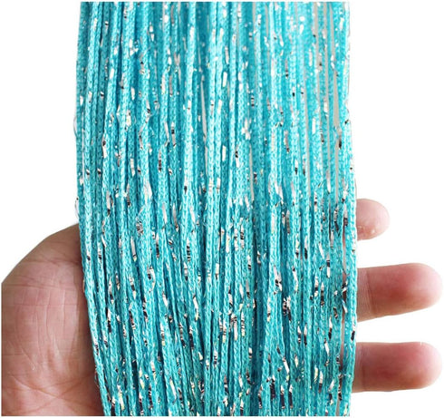 1x2 M Door String Curtain Rare Flat Silver Ribbon Thread Fringe Window Panel Room Divider Cute Strip Tassel for Wedding Coffee House Restaurant Pa...
