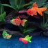Aquarium Simulation Goldfish, Increase Artificial Fish Moving Floating Fake Fish for Tank Silicone Luminous Fake Swimming Fish for for Aquarium Fi...