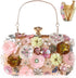Women Clutches Flower Evening Handbag Chain Strap Shoulder Bag handbag Wedding bag purse...
