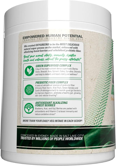 EHP Labs OxyGreens Super Greens Powder - Spirulina & Chlorella Superfood, Green Juice Powder & Greens Supplements with Prebiotic Fibre, Antioxidan...