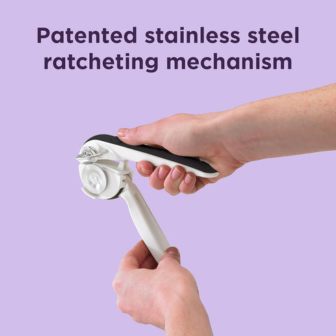 Chef'n EzSqueeze One-Handed Can Opener (Black and Meringue)...