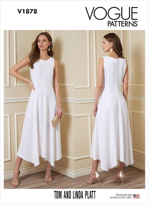 Vogue Misses' Petite Fitted Dress Sewing Pattern Kit, Design Code V1878, Sizes 14-16-18-20-22...
