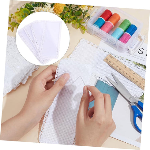 12pcs Cross Stitch Bookmark Books Decor Book Decorations Embroidery Kit Cross Stitch Kits Handmade Book Marks DIY Book Marks Blank Fabric Embroide...