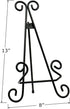 Red Co. Decorative Curved Plate Stand and Art Holder Easel in Black Finish - 13"...