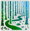 FINGERINSPIRE Woodland Forest Stencils 11.8x11.8 inch Forest Tree Painting Stencil Forest Path Stencil Plant Drawing Stencil Into The Woods Stenci...