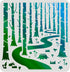 FINGERINSPIRE Woodland Forest Stencils 11.8x11.8 inch Forest Tree Painting Stencil Forest Path Stencil Plant Drawing Stencil Into The Woods Stenci...