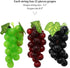12 Strands 90 ft Artificial Fake Grape Vines with 3 Strings Grapes, Hanging Plant Large Leaves Garland for Wedding Party Store Home Decor Indoor O...