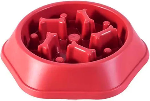 Slow Feeder Dog Bowls Free from BPA Ideal for Cats and Dogs-Dog Slow Feeder Bowl Promotes Healthy Eating Habits-Perfect for Puppy Training. (Red)...