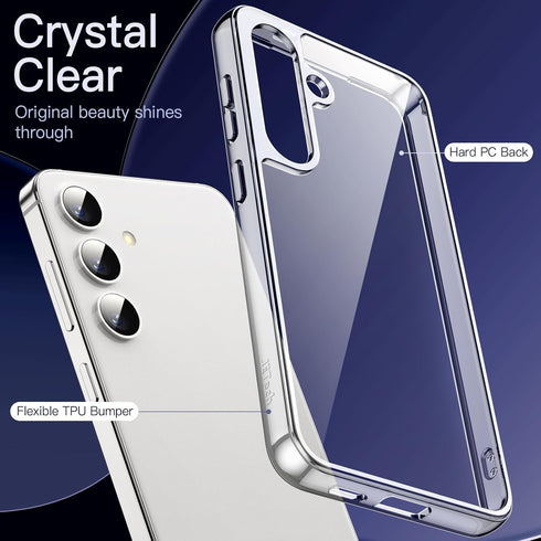 JETech 5 in 1 Case for Samsung Galaxy S24+ / S24 Plus 5G with 2-Pack Each Tempered Glass Screen Protector and Camera Lens Protector, Non-Yellowing...