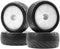 4Pack ShareGoo RC 85mm/3.34" Rubber Tires Front Rear Tyres 12mm Hex Wheel Compatible with Redcat HPI HSP Kyosho 1/10 RC Off-Road Car Buggy (White)...