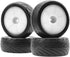 4Pack ShareGoo RC 85mm/3.34" Rubber Tires Front Rear Tyres 12mm Hex Wheel Compatible with Redcat HPI HSP Kyosho 1/10 RC Off-Road Car Buggy (White)...