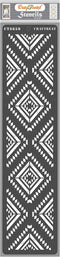 crafTreat Aztec Stencils for Painting on Wood - Aztec Border II - 3X12 Inches - Aztec Stencil for Furniture Painting - Reusable Stencils Border De...