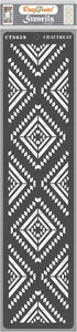 crafTreat Aztec Stencils for Painting on Wood - Aztec Border II - 3X12 Inches - Aztec Stencil for Furniture Painting - Reusable Stencils Border De...