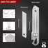 7-In-1 Mutipurpose Utility Knife, Stainless Steel Retractable Box Cutter, Heavy Duty Snap off Cutter Knife with 10PC 18MM SK5 Blades, Safety Lock ...
