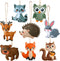 Tegeme 8 Pieces Woodland Animals Ornaments My Forest Friends Felt Animals Craft Set Cute Tree Decor for Home Christmas Tree Party Decorations...