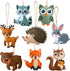 Tegeme 8 Pieces Woodland Animals Ornaments My Forest Friends Felt Animals Craft Set Cute Tree Decor for Home Christmas Tree Party Decorations...