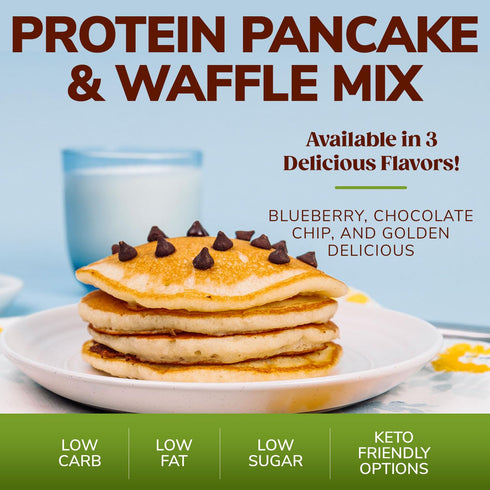 BariWise Protein Pancake & Waffle Mix, Blueberry, Low Sugar & Low Carb (7ct)...