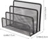 Operitacx for Metal Letter Magazine Home Tray Folder Slots Filing Envelope Black Desk Holder Paper Document Desktop Mail Countertop Organizer Cell...