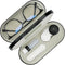 2 in 1 Contact Lens Case and Glasses Case,Double Sided Dual Use Design with Mirror, Tweezer and Contact Lens Solution Bottle,Portable Soak Storage...