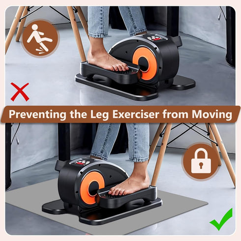 Non-Slip Mat for Ellipse Leg Exerciser Machine, 23×19in Leg Exerciser Mat for Under Desk Elliptical Pedal Exerciser, Elliptical Machine Accessorie...