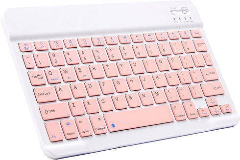 Ultra-Slim Bluetooth Keyboard Portable Mini Wireless Keyboard Rechargeable for Apple iPad iPhone Samsung Tablet Phone Smartphone iOS Android Windo...