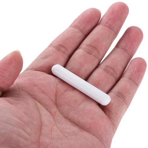 MECCANIXITY Magnetic Stirrer Mixer Stir Bar Rod 50mm(1.97") x8mm Cylinder Shape PTFE Coating Magnet White for Laboratory 6Pcs...