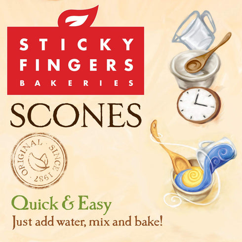 English Scone Mix, Original Flavor by Sticky Fingers Bakeries – Easy to Make English Scones Fresh Baked, Makes 12 Scones (1pk)...