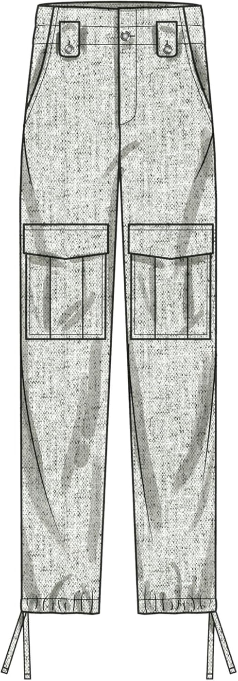 Simplicity Misses' Belt and Cargo Pants Sewing Pattern Packet, Sizes 18-20-22-24-26, Multicolor...