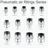 Pneumatic Push to Connect Tube Fitting, Male Straight 10mm Tube OD x 3/8”NPT Thread Air Line Fittings PC10-N3 (Pack of 10)...